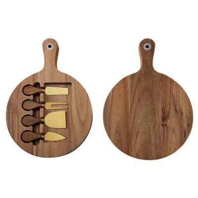 Acacia serving board with cheese knife set-1