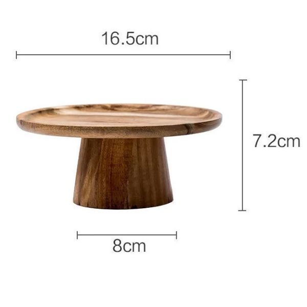 Acacia wood cake stand-1