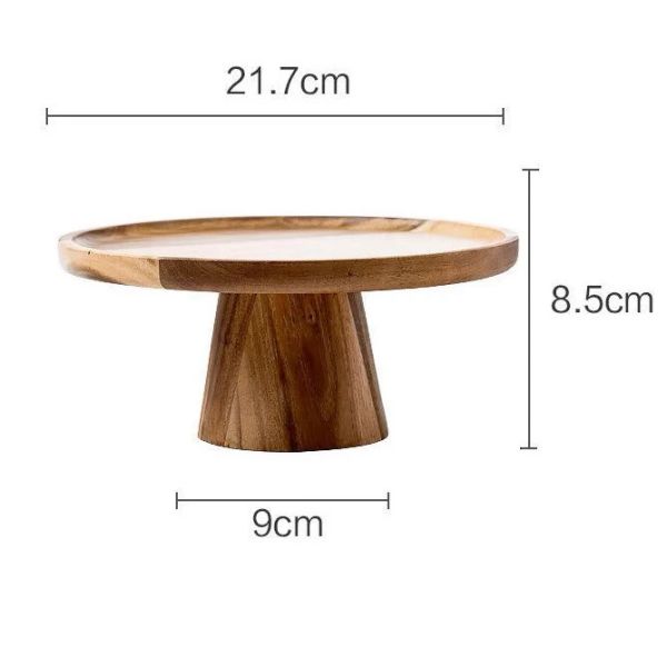 Acacia wood cake stand-2