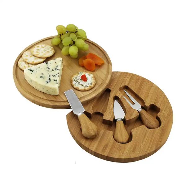 Planche à fromage en bambou Couteaux Outils (1)