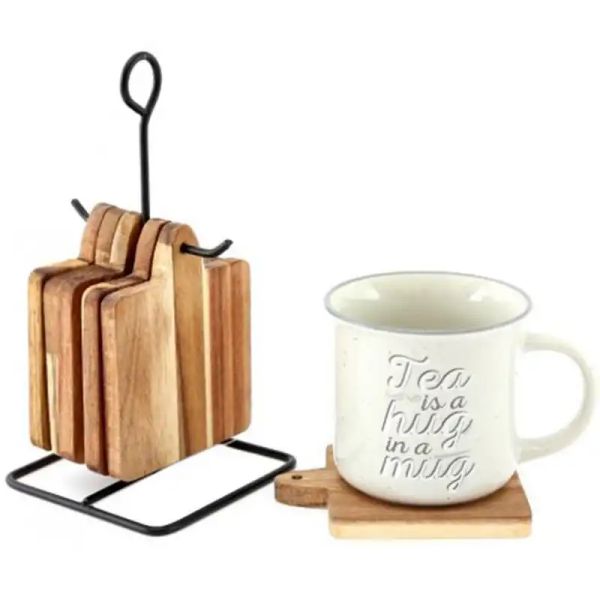 Bamboo Coaster With Handle