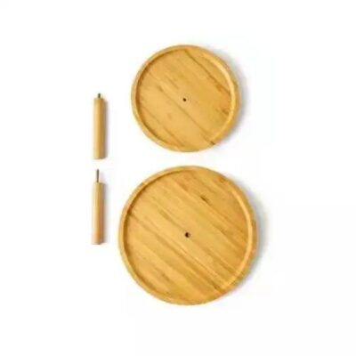 Bamboo Two Tier Cake Stand (2)