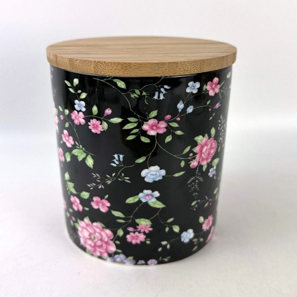 Ceramic Canister with wood lid-2