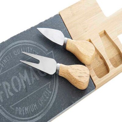 Cheese serving board with knife set-1