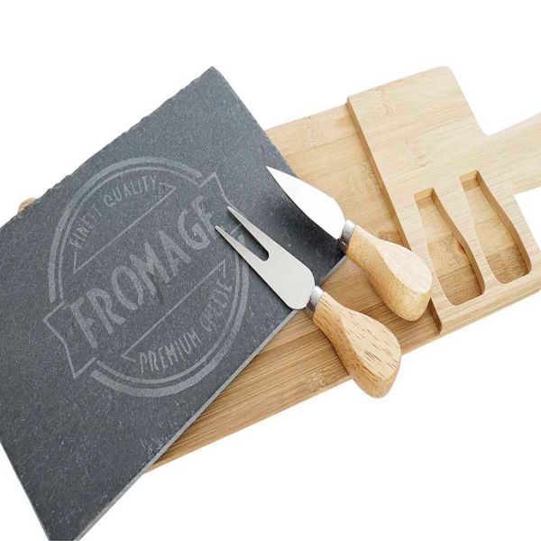 Cheese serving board with knife set-2