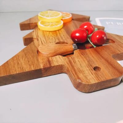 Christmas Tree Shape Acacia Wooden Cheese Board (1)