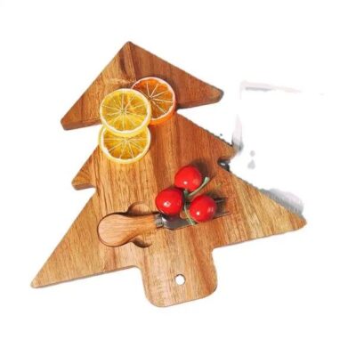 Christmas Tree Shape Acacia Wooden Cheese Board (2)