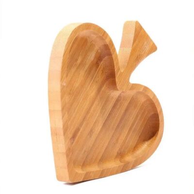 Heart Shape Bamboo Plates (1)