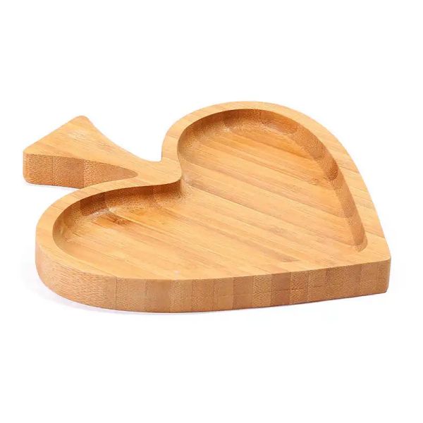 Heart Shape Bamboo Plates (2)