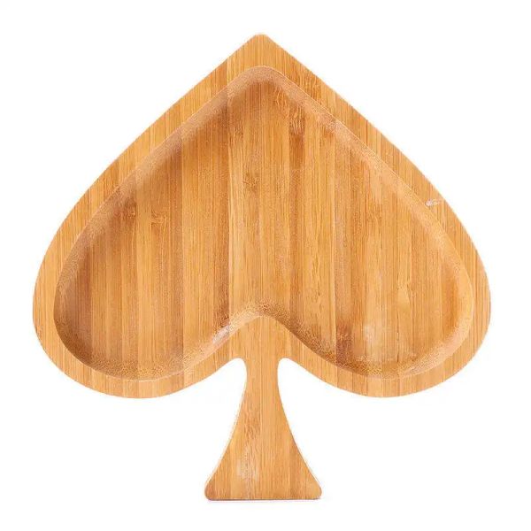 Heart Shape Bamboo Plates (3)