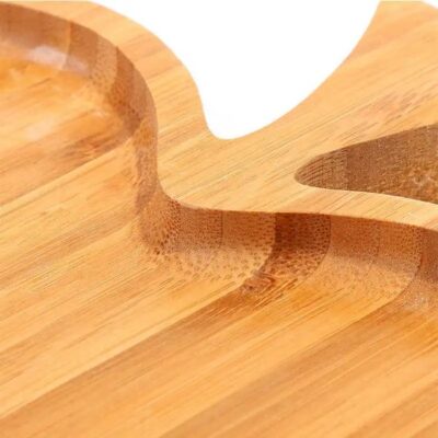 Heart Shape Bamboo Plates (4)