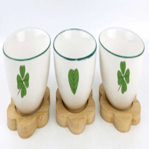 Porcelain appetizer bowls with bamboo tray-3