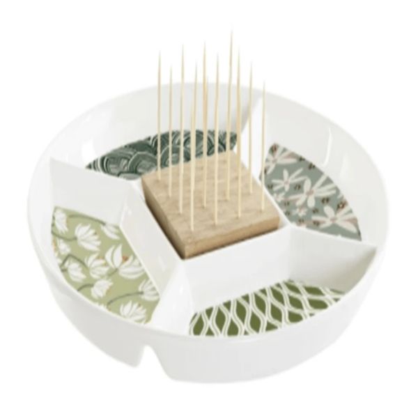 Porcelain appetizer dish with bamboo stick-1