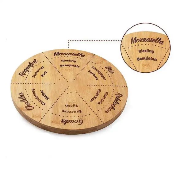 Round Wooden Rotating Display Stand With cutlery set (5) Round Wooden Rotating Display Stand With cutlery set (5)