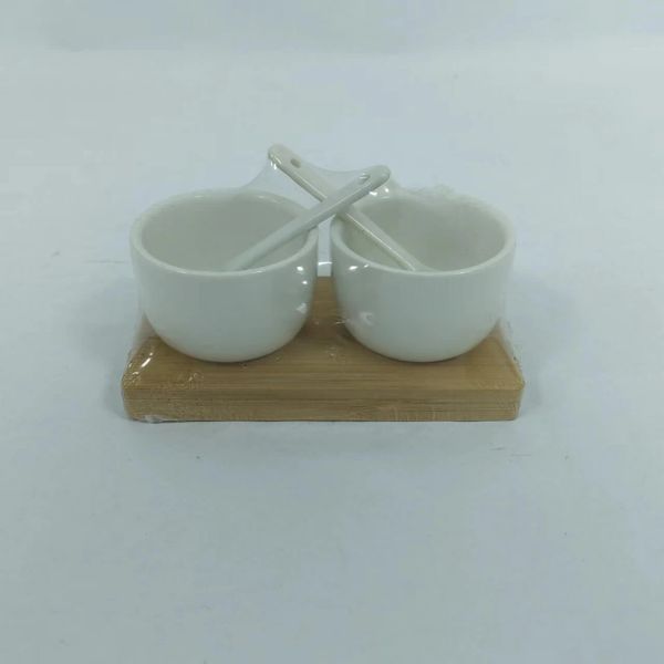 Set of 2 tapas set with bambaoo tray