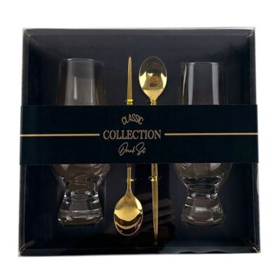 Set of 2pcs Glass drink gift set