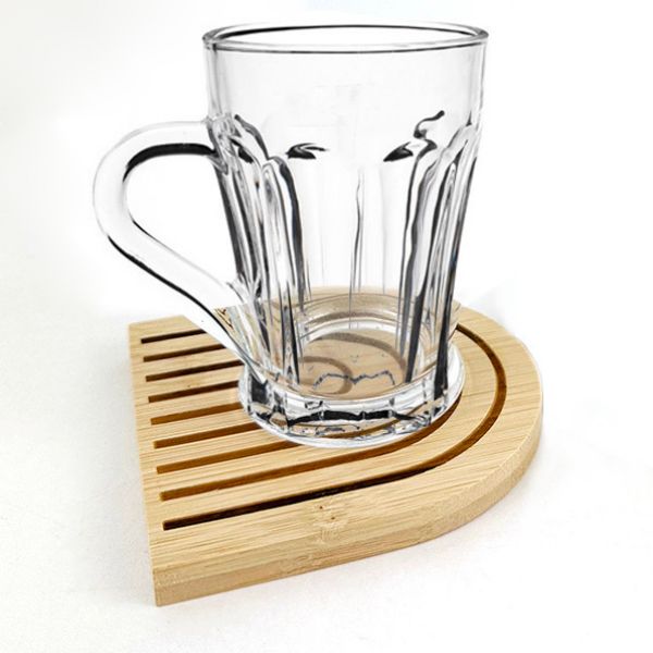 Set of 2pcs glass coffee cup set with saucers-2