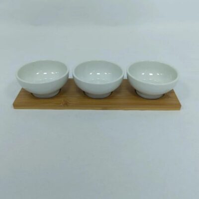 Set of 3 tapas set with bambaoo tray-1
