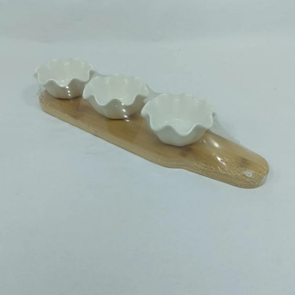 Set of 3pcs tapas set with tray