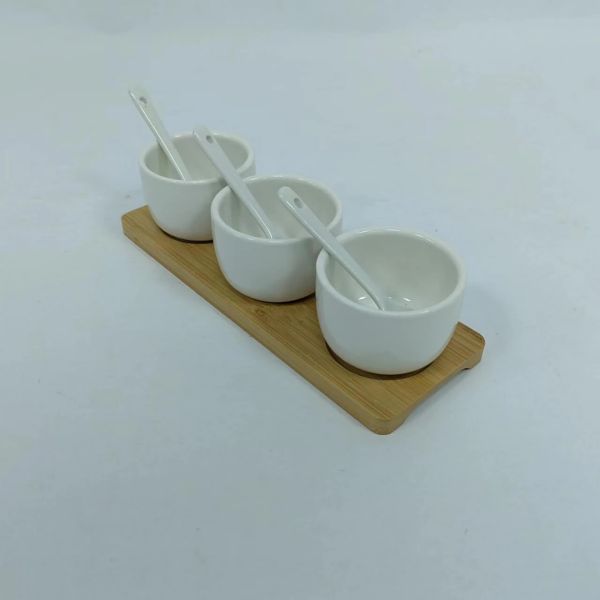 Set of 3pcs tapas set with tray