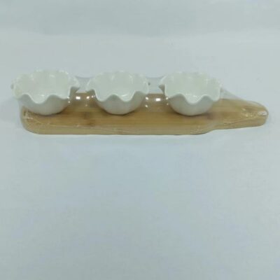 Set of 3pcs tapas set with tray-3