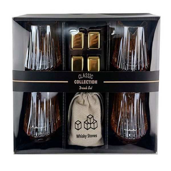 Set of 4pcs Glass drink set Men gift