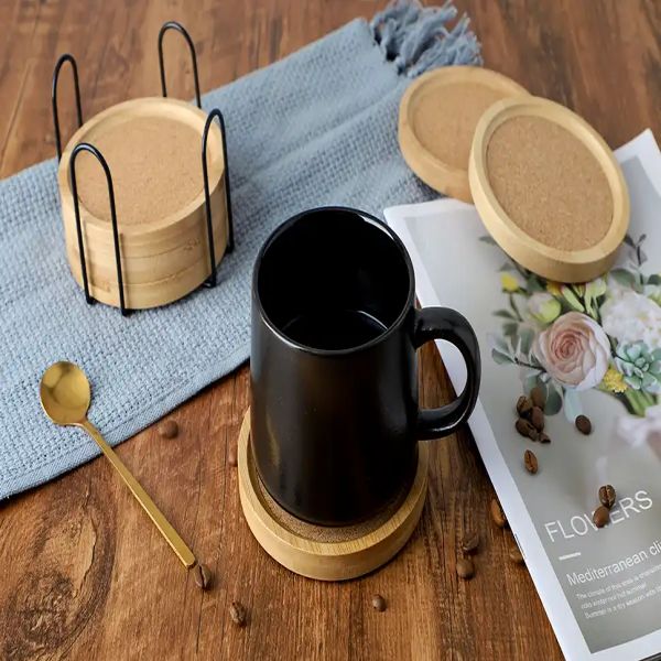 Set of 6 Round Coasters for Drinking Glasses and Cups (2) Set of 6 Round Coasters for Drinking Glasses and Cups (2)