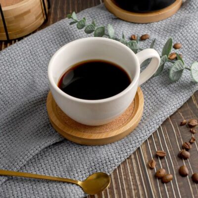 Set of 6 Round Coasters for Drinking Glasses and Cups (6)