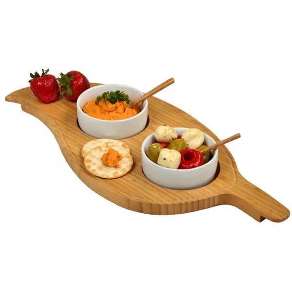 Special Shape Serving Plate With Ceramic Cup (2)