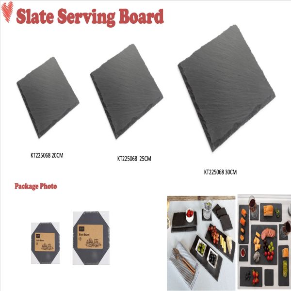 Square slate serving board-4 Square slate serving board-4