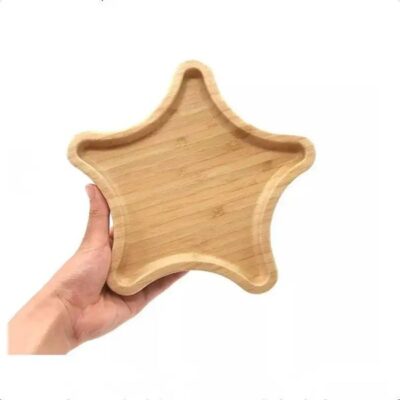 Star Shape Breakfast Snack Bamboo Tray (1)