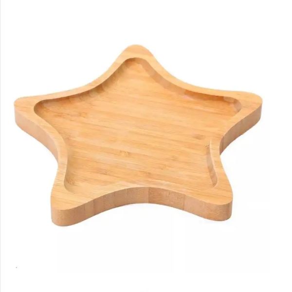 Star Shape Breakfast Snack Bamboo Tray (2)