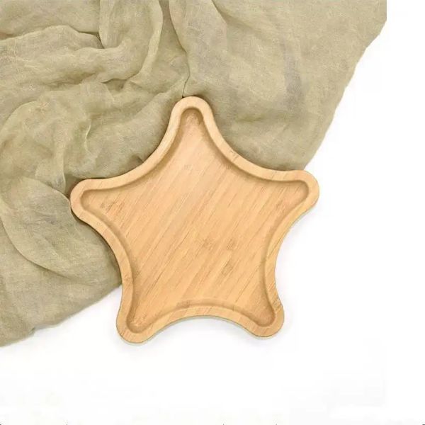 Star Shape Breakfast Snack Bamboo Tray (3)