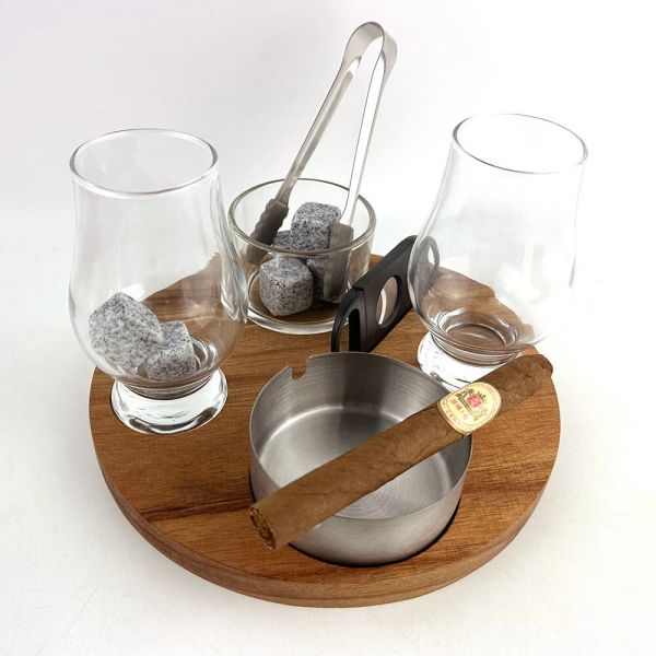 Whiskey gift set with stone for 2 person-2