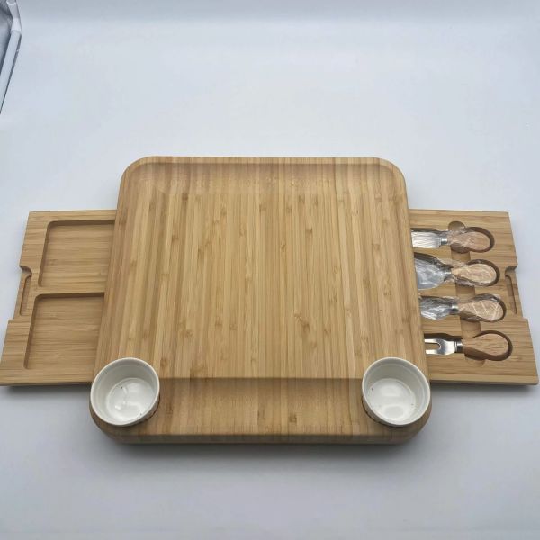 Wood food serving tray