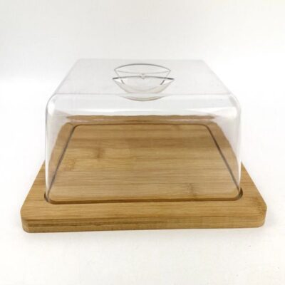 bamboo food serving tray with cover-1