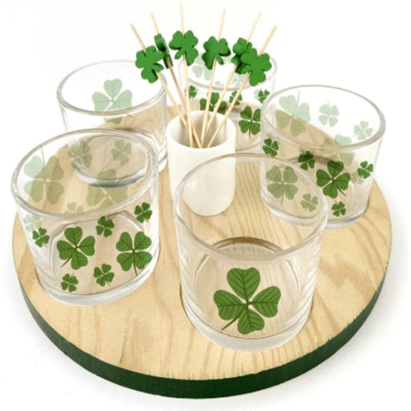 glass food serving tray with bamboo tray+sticke-2.