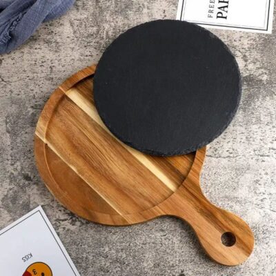 natural stone slate wood food tray (1)