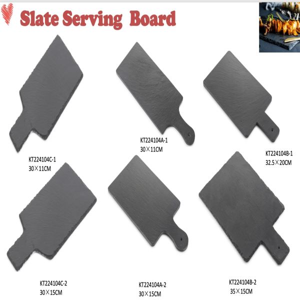 rectangle slate serving board with handle-7 rectangle slate serving board with handle-7