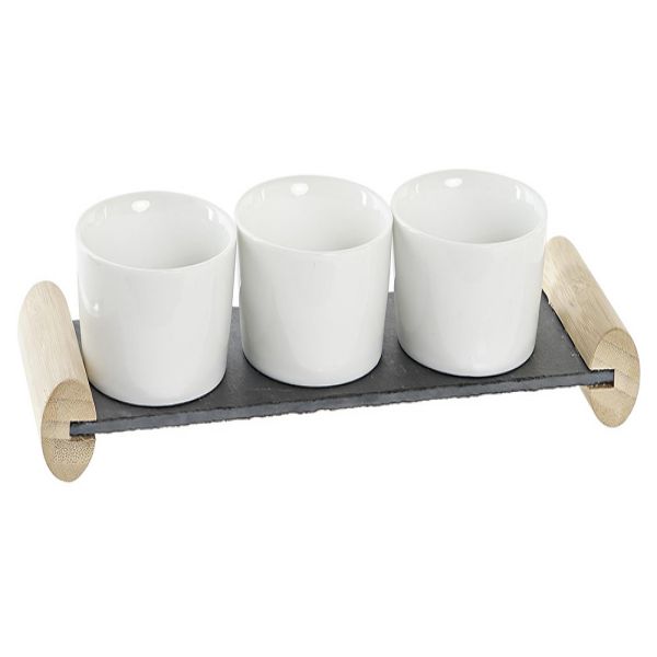 set of 3pcs porcelain tapas set with serving board -2