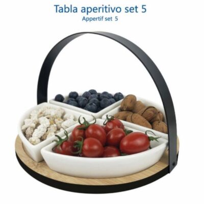 set of 4pcs snack dishes with tray