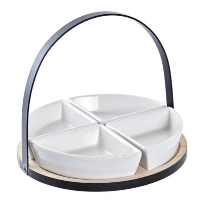 set of 4pcs snack dishes with tray-2